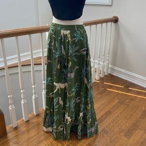 Beau & Co Printed Maxi Skirt - Tropical Animal Print